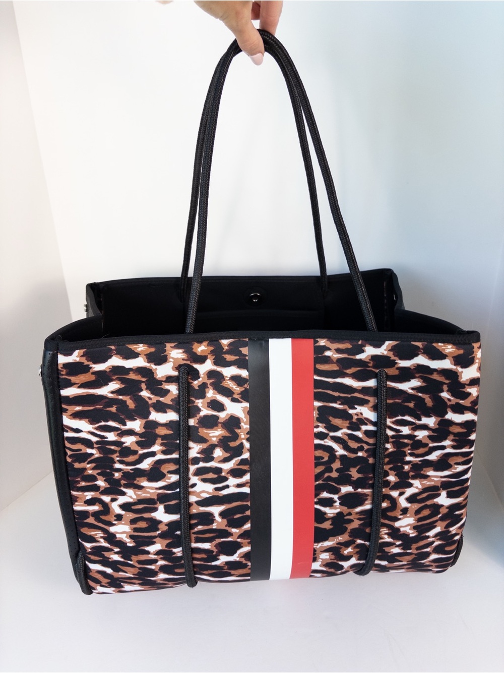 NWT Haute Shore The Willow Tree Greyson Tote Wild Animal Print Red Black - Picture 4 of 11